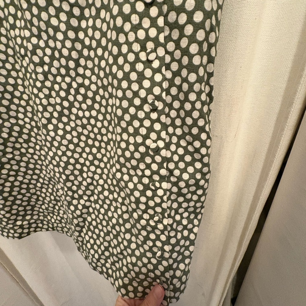 Abercrombie & Fitch green and White Polka Dot Mini Dress - Picture 5 of 7